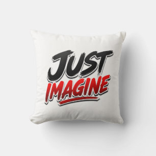 Oreiller décoratif avec typographie inspirante « I