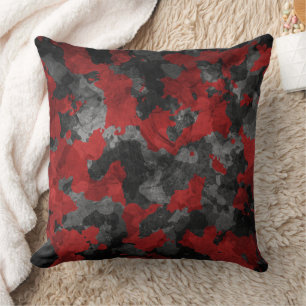 Oreiller décoratif camouflage rouge foncé Cool