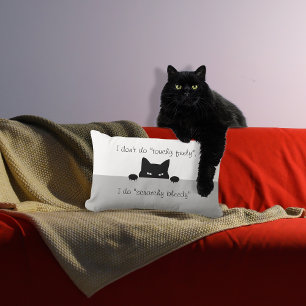 Oreiller décoratif chat sournois touchy feely
