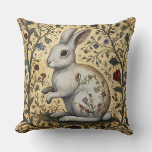Oreiller décoratif de lapin de printemps