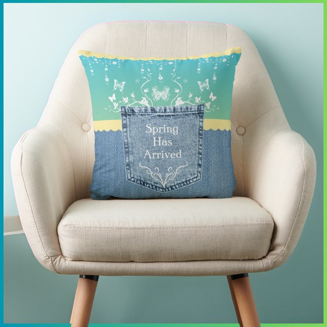 Oreiller décoratif de printemps papillons (Butterflies Spring Decorative Pillow)