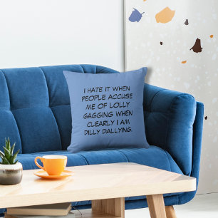 Oreiller décoratif Dilly Dally Bleu Bleuet