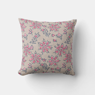 Oreiller décoratif Fleurs roses Vintage Bloom