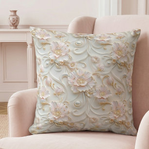 Oreiller décoratif floral de luxe vintage