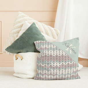 Oreiller décoratif monogramme