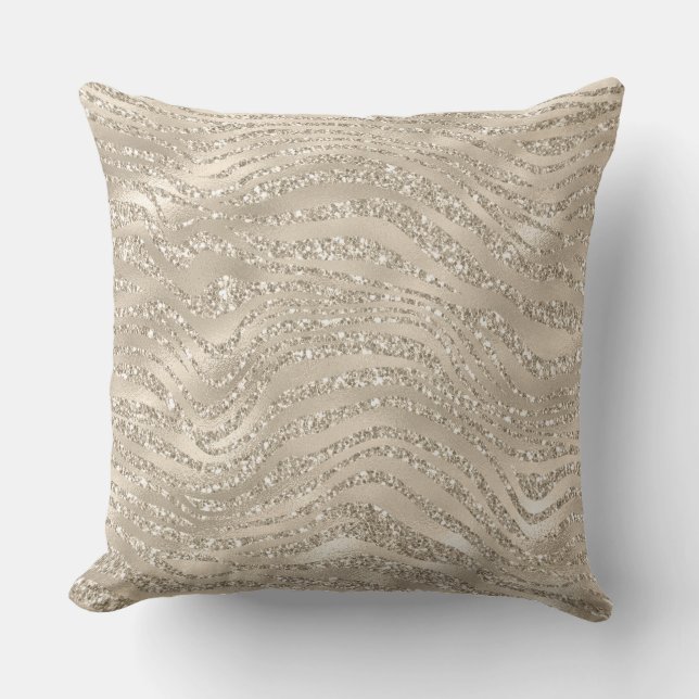 Oreiller décoratif Taupe Sparkle (Recto)