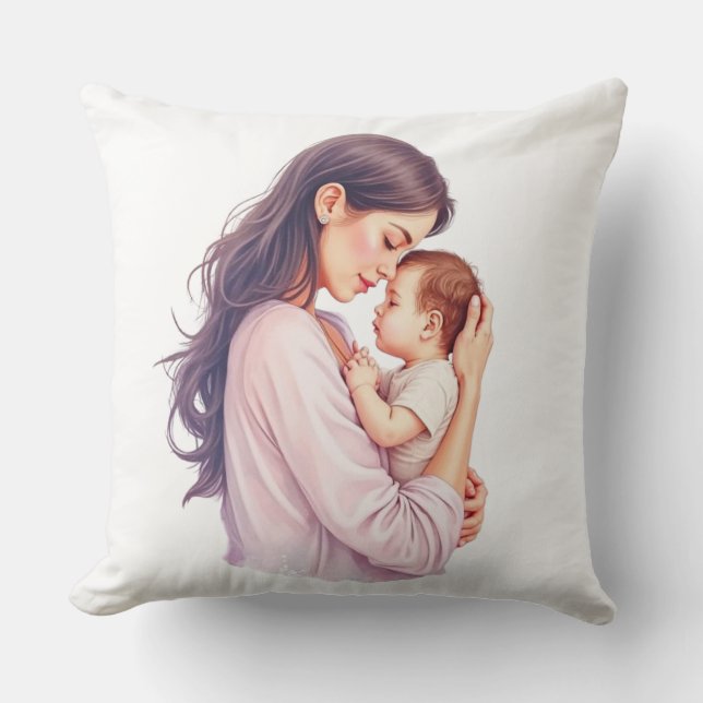 Oreiller doux pour maman et bébé – Décoration de m (Recto)