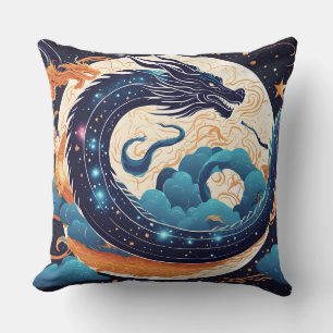 oreiller dragon lunaire