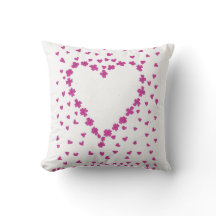 Oreiller du coeur pétal