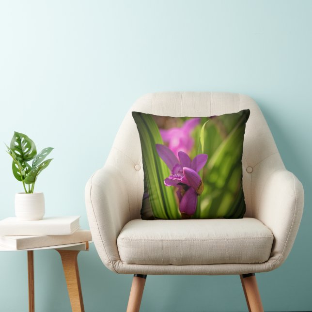 Oreiller Élégant - Fleur Iris Violet (Chaise)