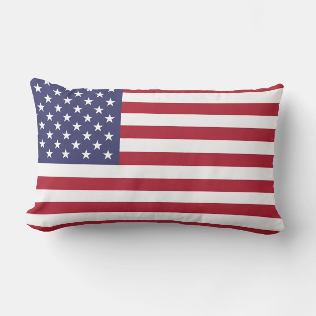Oreiller en bois du drapeau des États-Unis d'Améri (Recto)