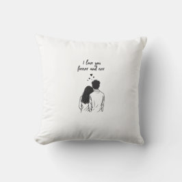 Oreiller en ligne artistique romantique 'Je t'aime