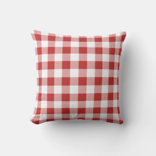 Oreiller En vichy Pique-Nique Rouge - BBQ D'Été, C