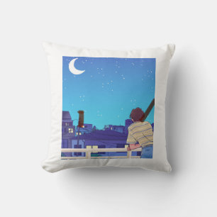 oreiller esthétique de nuit Sky Throw 16" x 16"