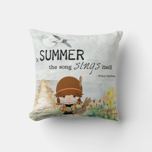 Oreiller Été Fille Mignonne