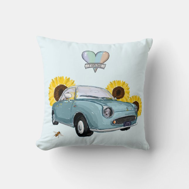 Oreiller Figaro Aqua Pale (Recto)