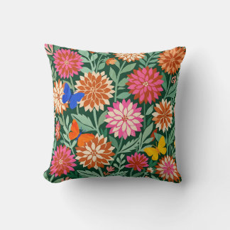 Oreiller Fleur – Dahlias et Papillon de Matisse