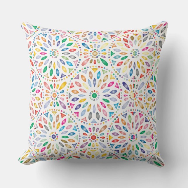 oreiller fleurs mandala (Recto)