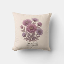 Oreiller floral Aster, personnalisé