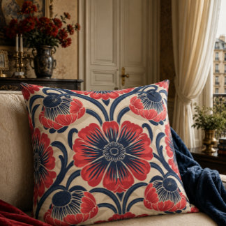 Oreiller floral Belle Époque