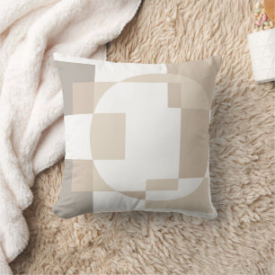 Oreiller géométrique beige décoration d'intérieur 