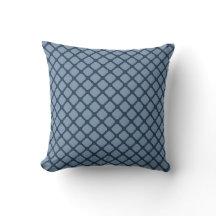 Oreiller géométrique bleu nuit