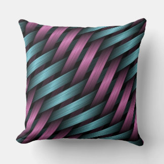 Oreiller géométrique moderne sarcelle magenta