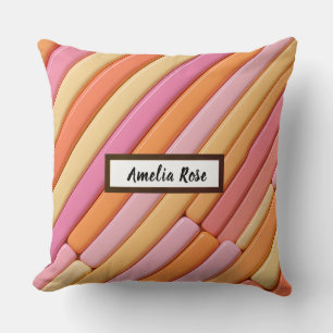 Oreiller géométrique Pastel personnalisé - Abstrai