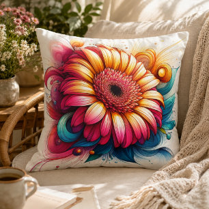 Oreiller Gerbera Daisy pour un Confort Inspiré du