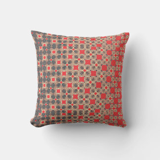 Oreiller gris à rouge
