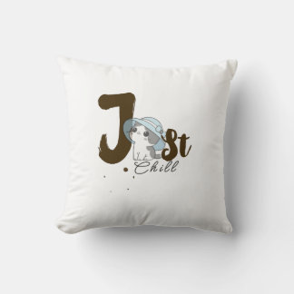 Oreiller Gris Just Chill – Décontracté et Décontra