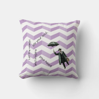 Oreiller Inspirant Chevrons 3D avec Homme Volant