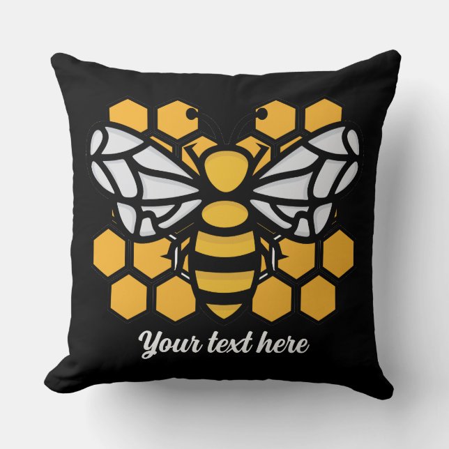 oreiller jetable modifiable de ruche d'abeilles (Recto)