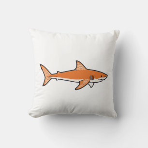 Oreiller jetable requin orange