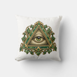 Oreiller jeté à l'œil de vigne de jade