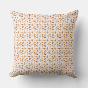 Oreiller jeté à motif animal fantaisiste