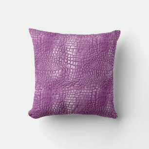 Oreiller jeté à motif crocodile