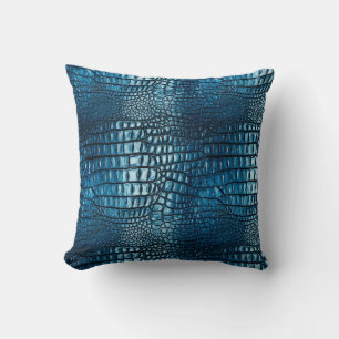 Oreiller jeté à motif crocodile