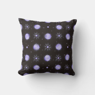 Oreiller jeté à motif de galaxie lunaire violette 