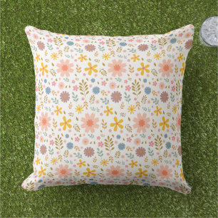 Oreiller jeté à motif floral fantaisie