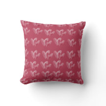 Oreiller jeté à motif papillon rose 