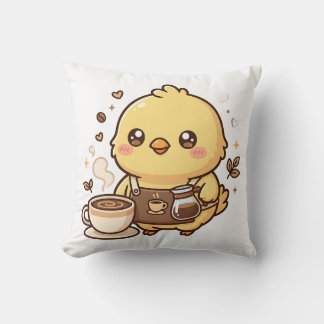 Oreiller jeté Barista Poulette Mignonne