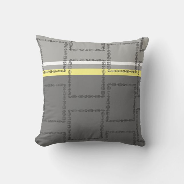 Oreiller jeté Coussin Sections Lignes Abstraites (Recto)