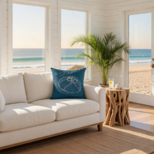 Oreiller jeté d'art de méduse dessiné à la main