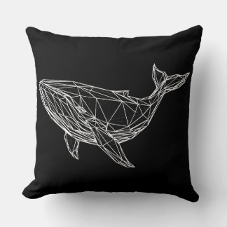Oreiller jeté de baleine géométrique moderne