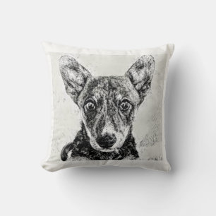 Oreiller jeté de chien mignon