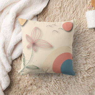 Oreiller jeté délicat pastel