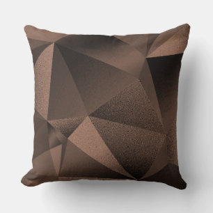 Oreiller jeté en cuivre géométrique facetté diaman