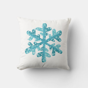 Oreiller jeté flocon de neige de vacances