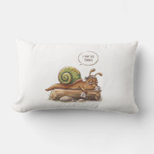 Oreiller jeté Je suis si fatigué" Escargot épuisé